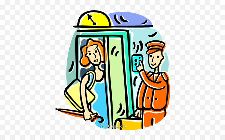Woman Entering An Elevator Royalty Free - For Women Emoji,Elevator Clipart