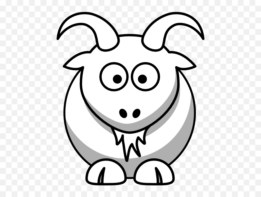 Clipart Goat Outline - Dibujar Un Chivo Facil Para Niños Emoji,Goat Head Clipart