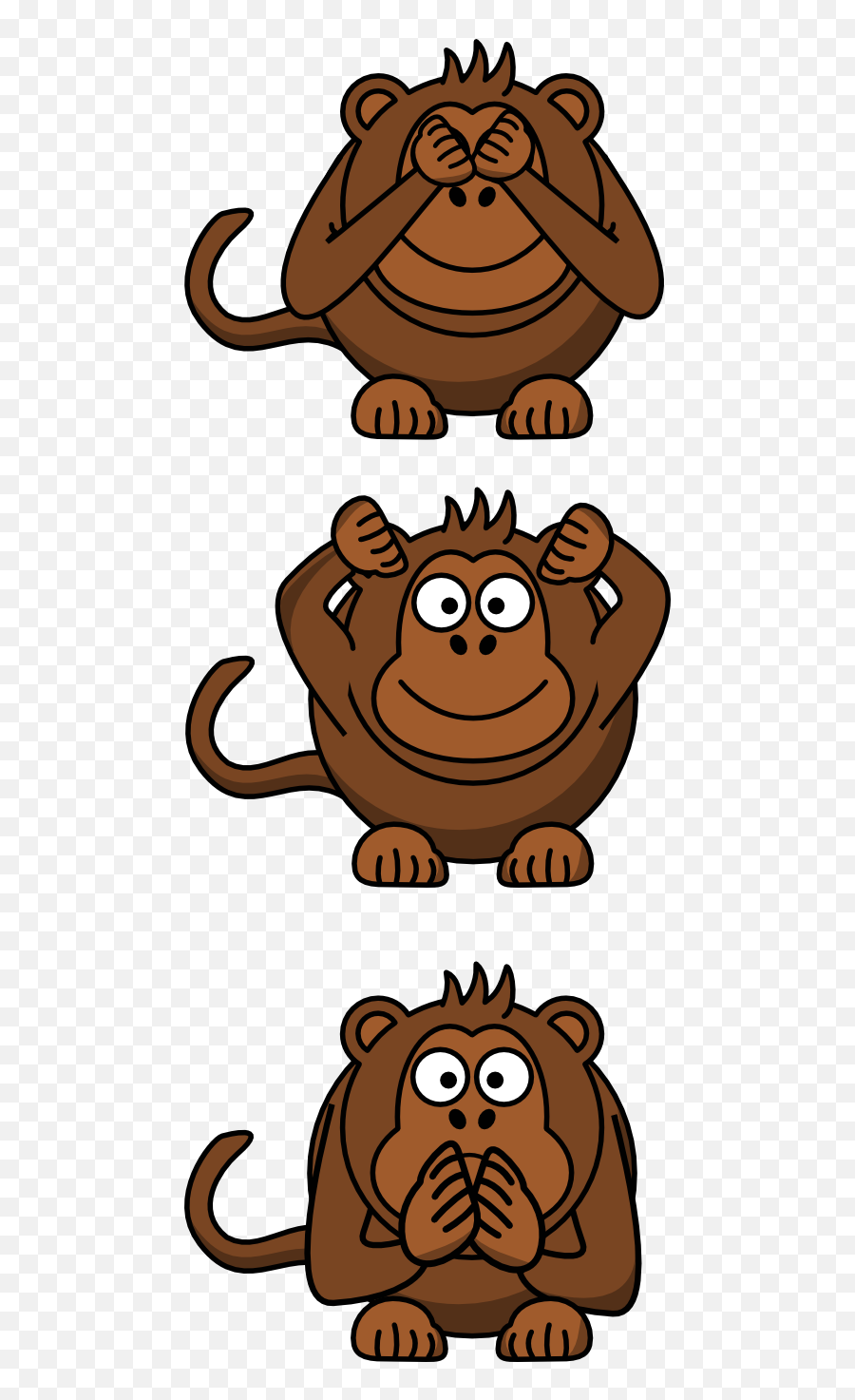 See Hear Speak No Evil Monkey Clipart I2clipart - Royalty Transparent Chimp Hear No Evil See No Evil Speak No Evil Emoji,Speak Clipart