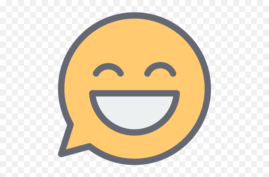 Bubble Smiley Free Icon Of Flat Line Emoji,Smile Icon Png