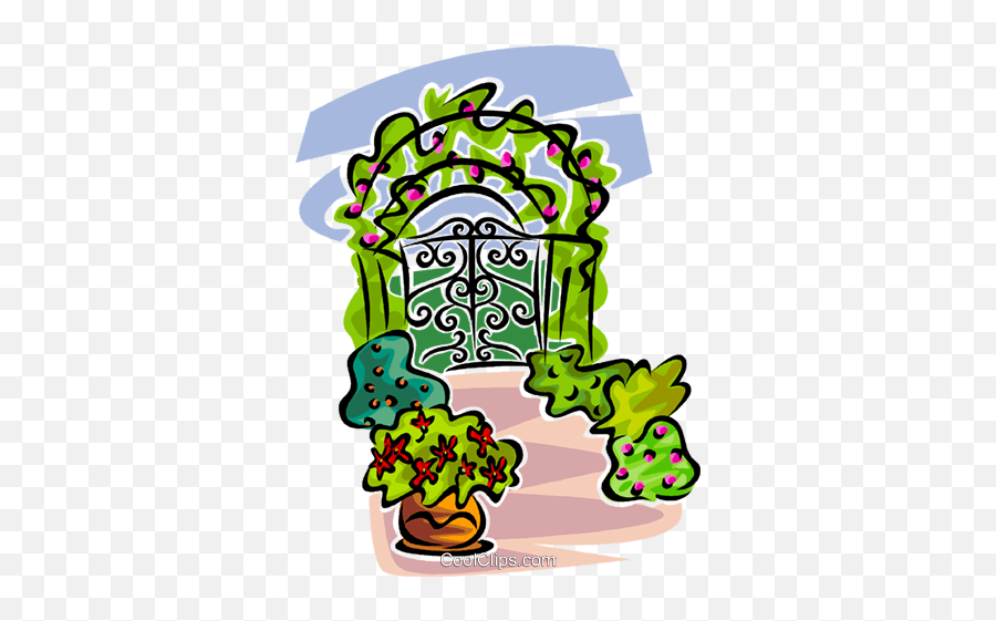Garden Entrance Royalty Free Vector Clip Art Illustration Emoji,Free Garden Clipart