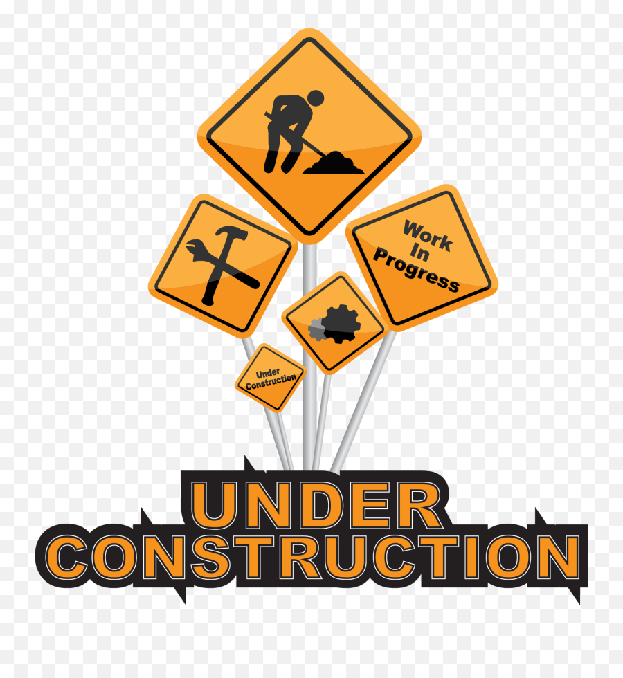Under Construction Board Orange Clipart - Full Size Clipart Emoji,Under Construction Sign Png