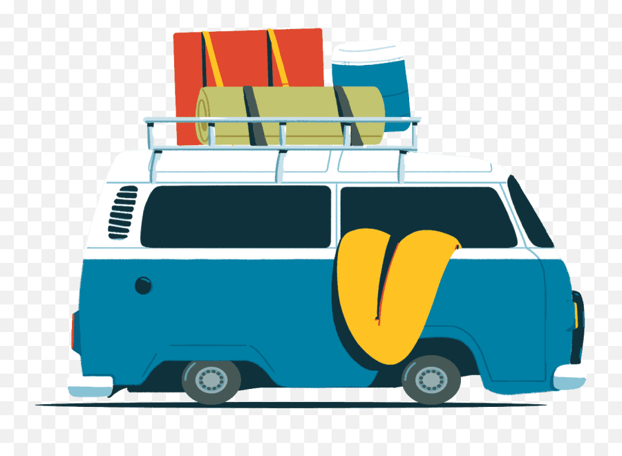 Animated Hippie Van - Animated Van Clipart Gif Emoji,Van Clipart