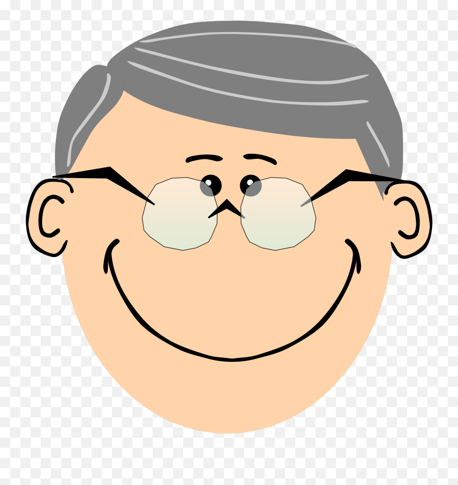 Grandparent Clipart Cartoon Grandparent Cartoon Transparent - Grandfather Face Clip Art Emoji,Cartoon Clipart