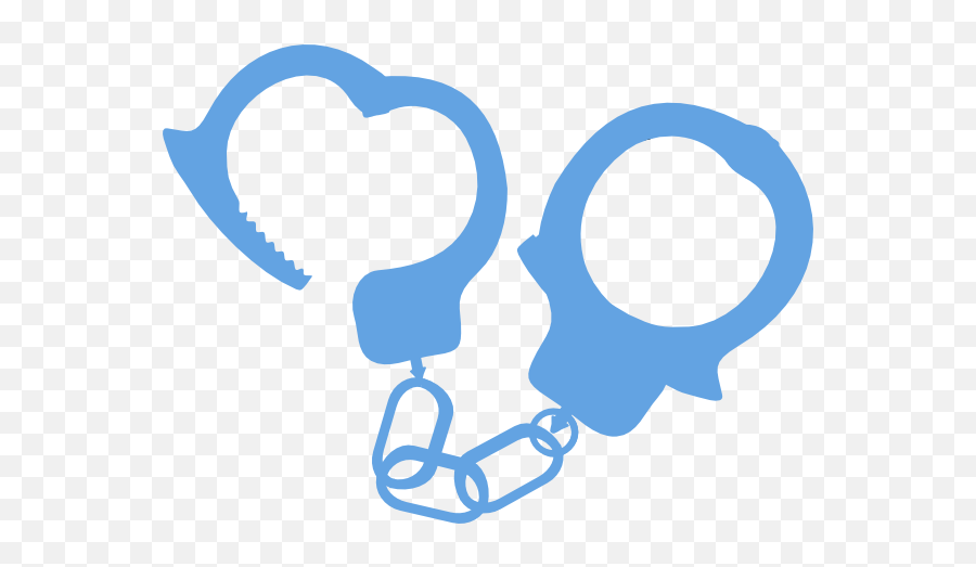Handcuffs Light Blue Clip Art At Clker - Handcuffs Emoji,Handcuffs Clipart