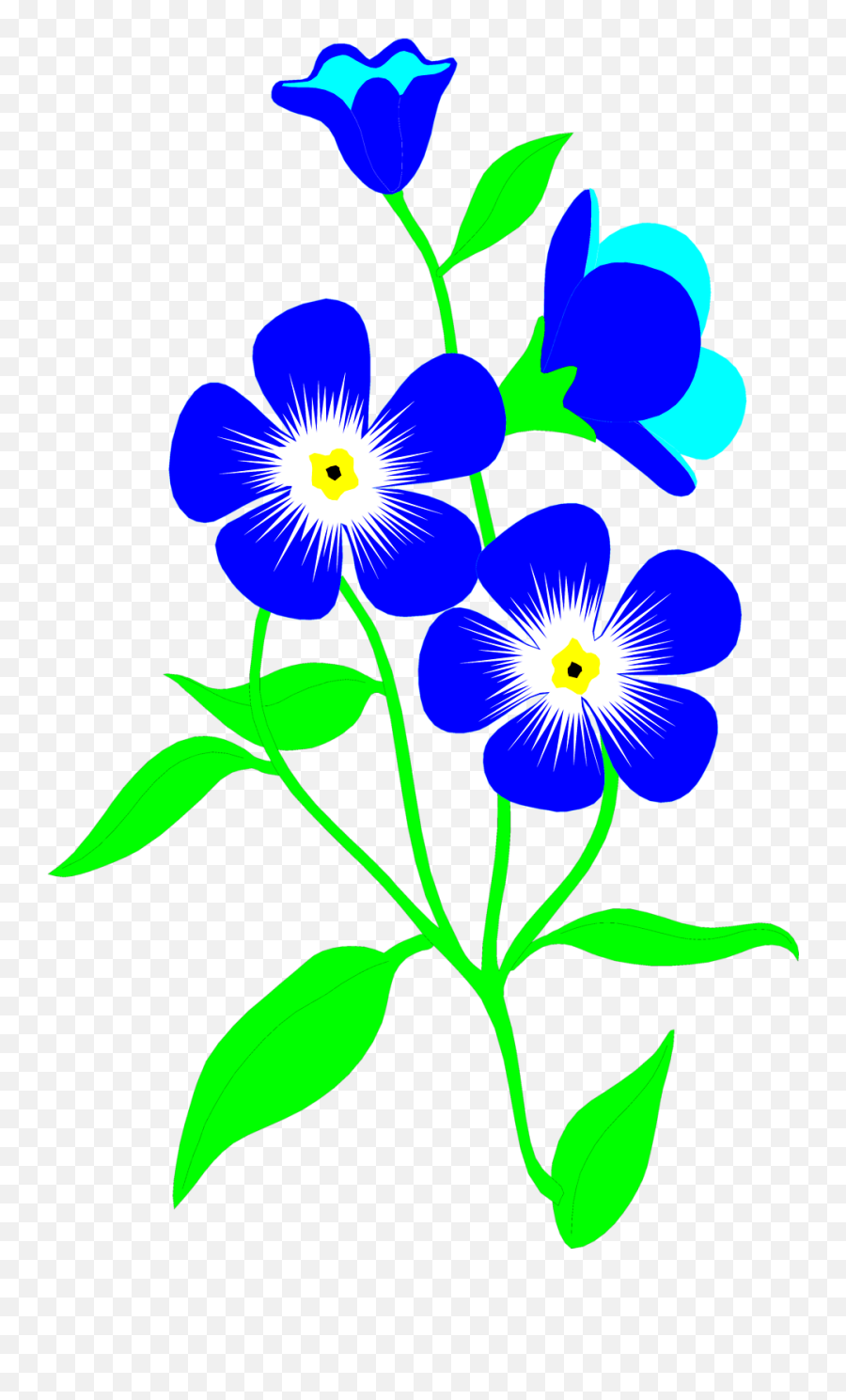 Blue Flower Clipart Transparent - Best Flowers Clip Arts Emoji,Free Flower Clipart
