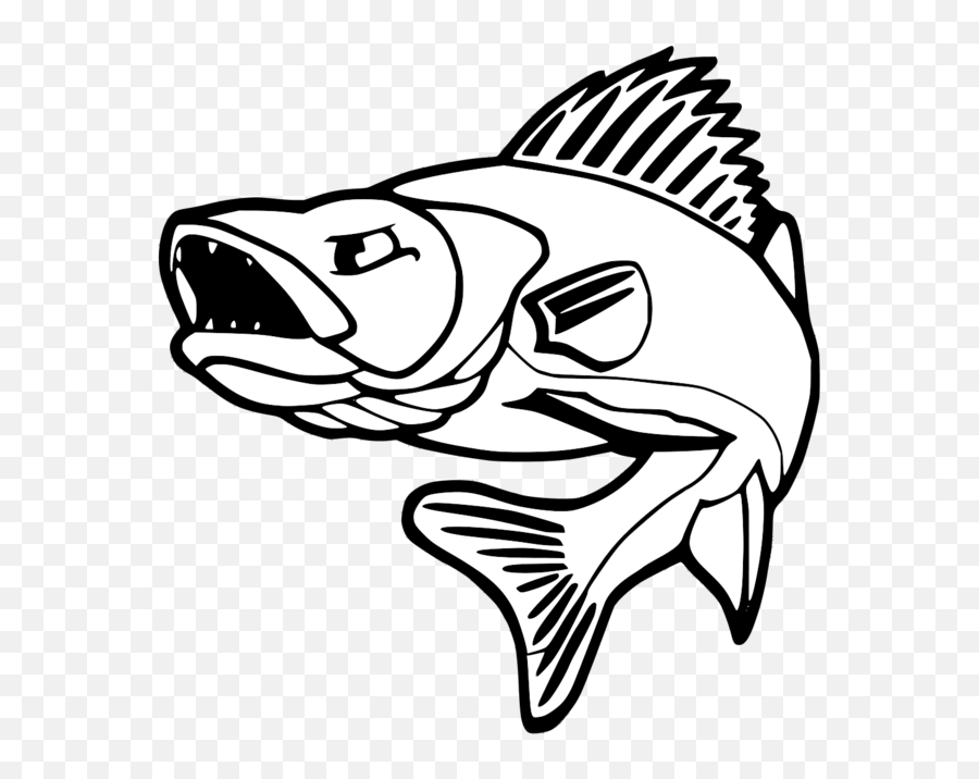 Library Of Walleye Fish Clip Art Royalty Free Library Png - Drawing Of Walleye Emoji,Catfish Clipart