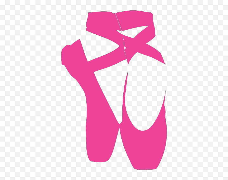 Hot Pink Ballet Clip Art At Clker - Pink Pointe Shoes Silhouette Emoji,Ballet Clipart