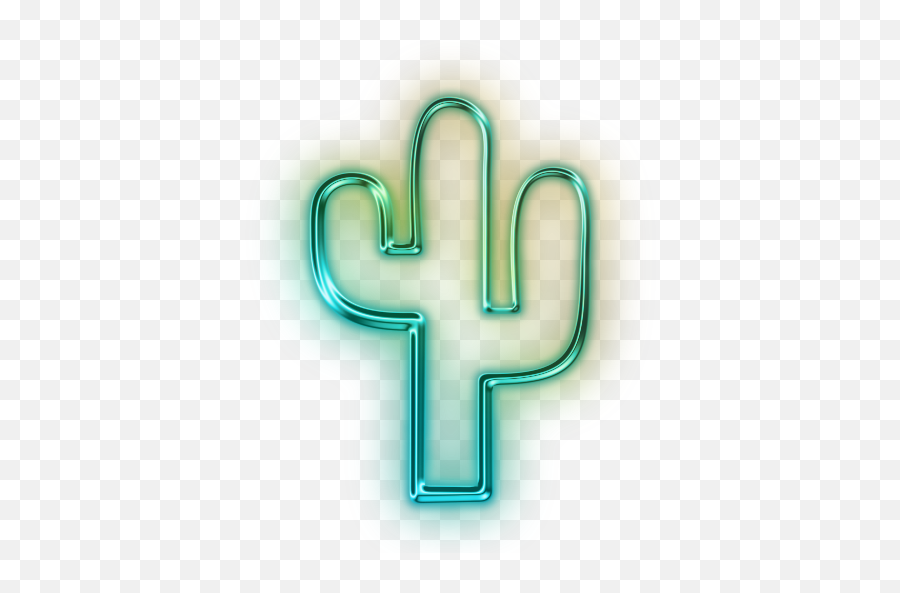 Cactus Symbol Png High - Neon Cactus Transparent Background Emoji,Cactus Transparent Background