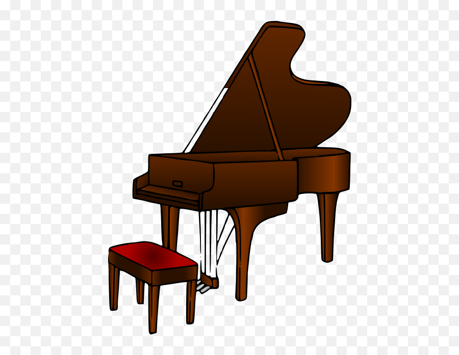 Piano Clip Art At Clker Vector Clip Art - Brown Grand Piano Clipart Emoji,Piano Clipart