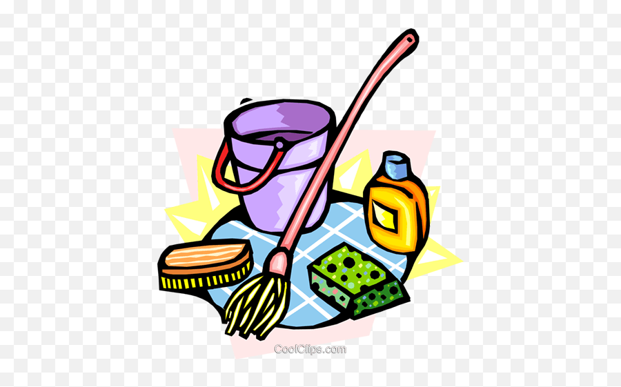 Cleaning Royalty Free Vector Clip Art Illustration - Hous1186 Cleaning Emoji,Cleaning Supplies Clipart