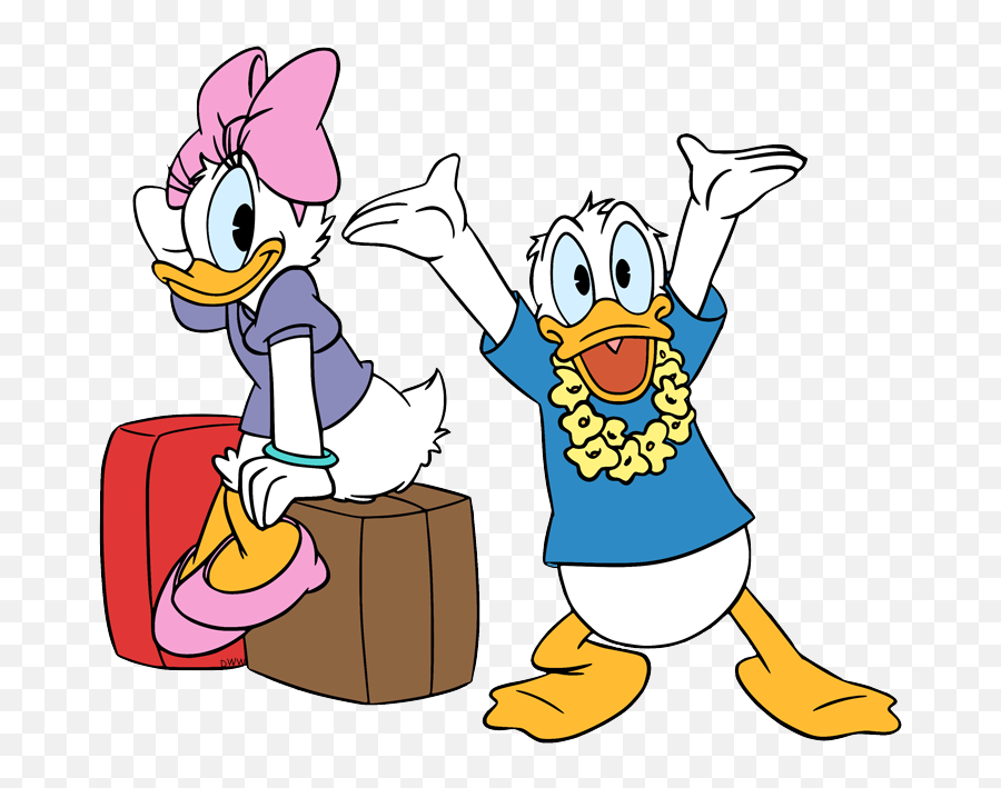 Donald U0026 Daisy Duck Clip Art 2 Disney Clip Art Galore - Donald Duck On Vacation Emoji,Daisy Clipart