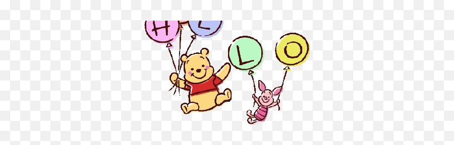 Winnie The Pooh Gif Stickers Winnie The Pooh Gif Winnie - Gif Winnie Pooh Hi Emoji,Disney Logo Gif