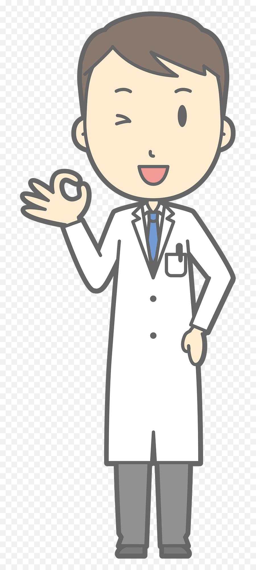 Joel Medical Doctor Is Giving V Sign Clipart Free Download - Clip Art Doctor With Stethoscope Emoji,V Clipart