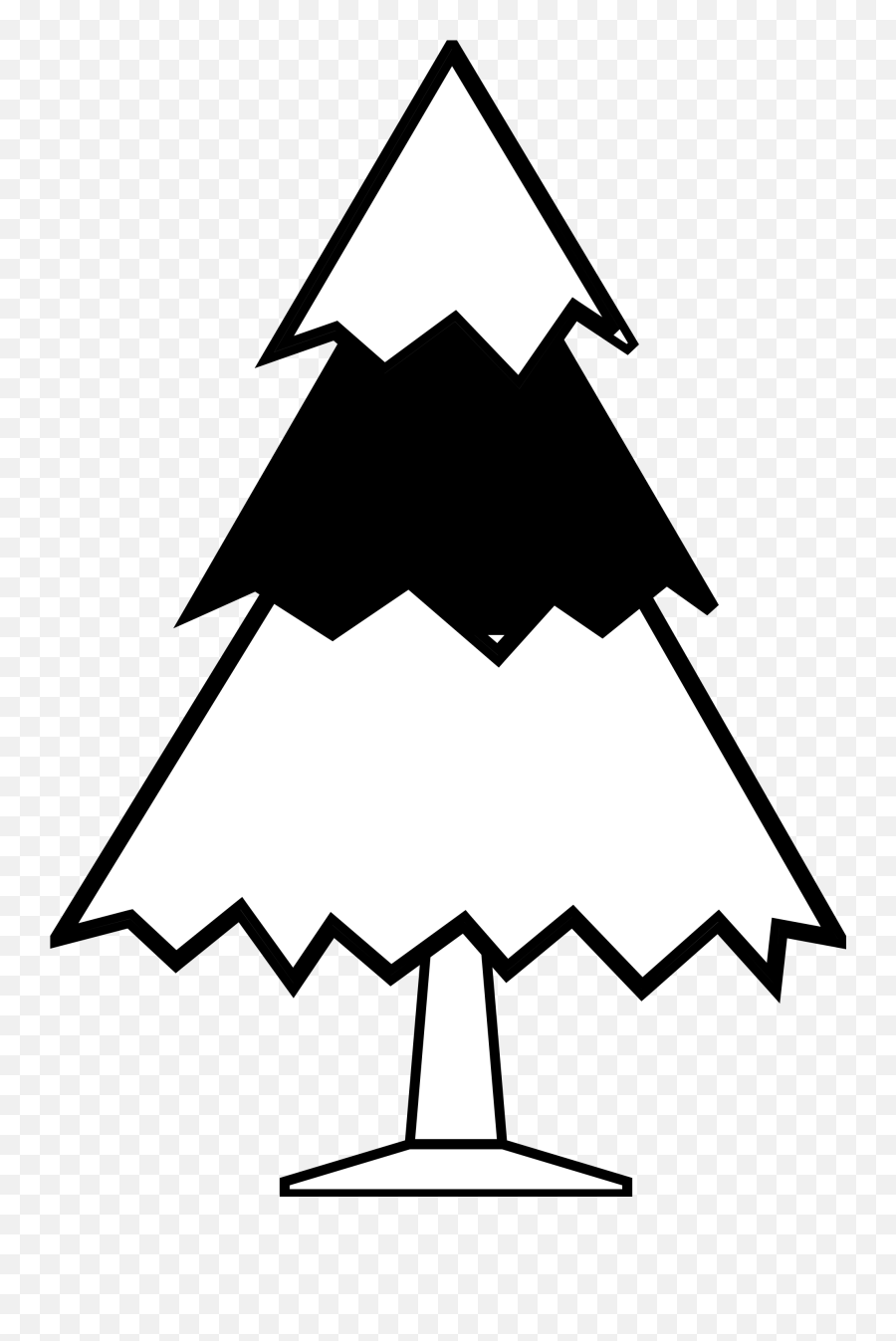 Tree Line Drawing Clip Art Transparent - Free Christmas Trees Clipart Black And White Emoji,Present Clipart