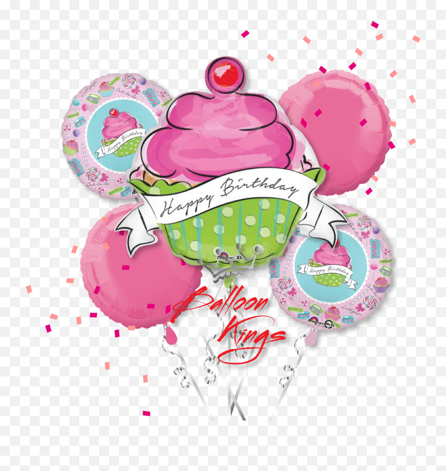 Happy Birthday Clipart Bouquet - Illustration Transparent Party Supply Emoji,Happy Birthday Clipart