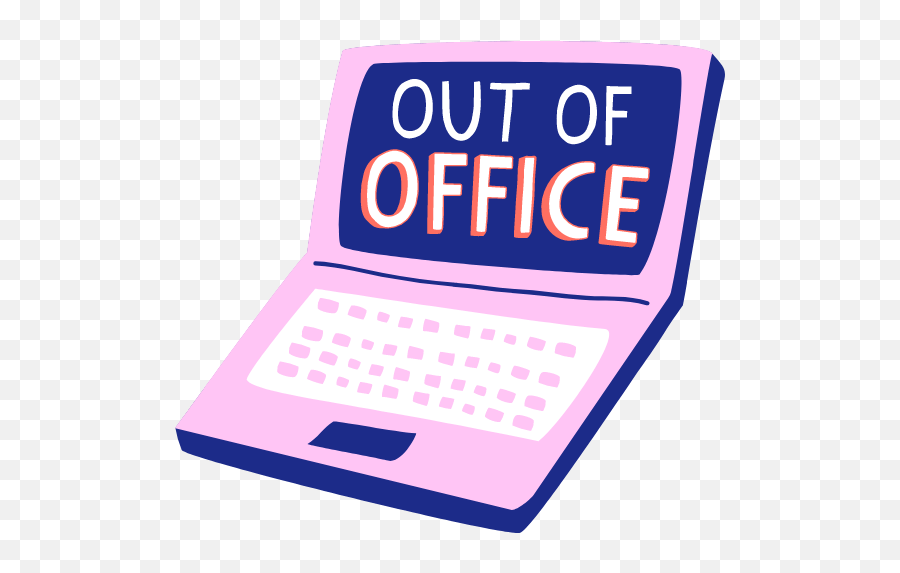 Out Of Office Laptop Graphic - Out Of Office Laptop Emoji,Office Clipart