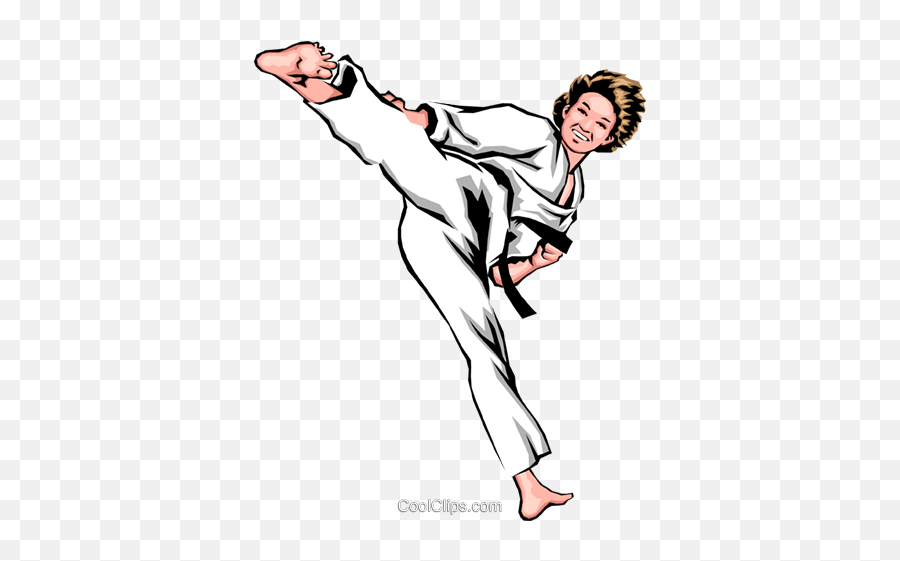 Martial Artist Performing Kick Royalty Free Vector Clip Art Emoji,Tkd Clipart