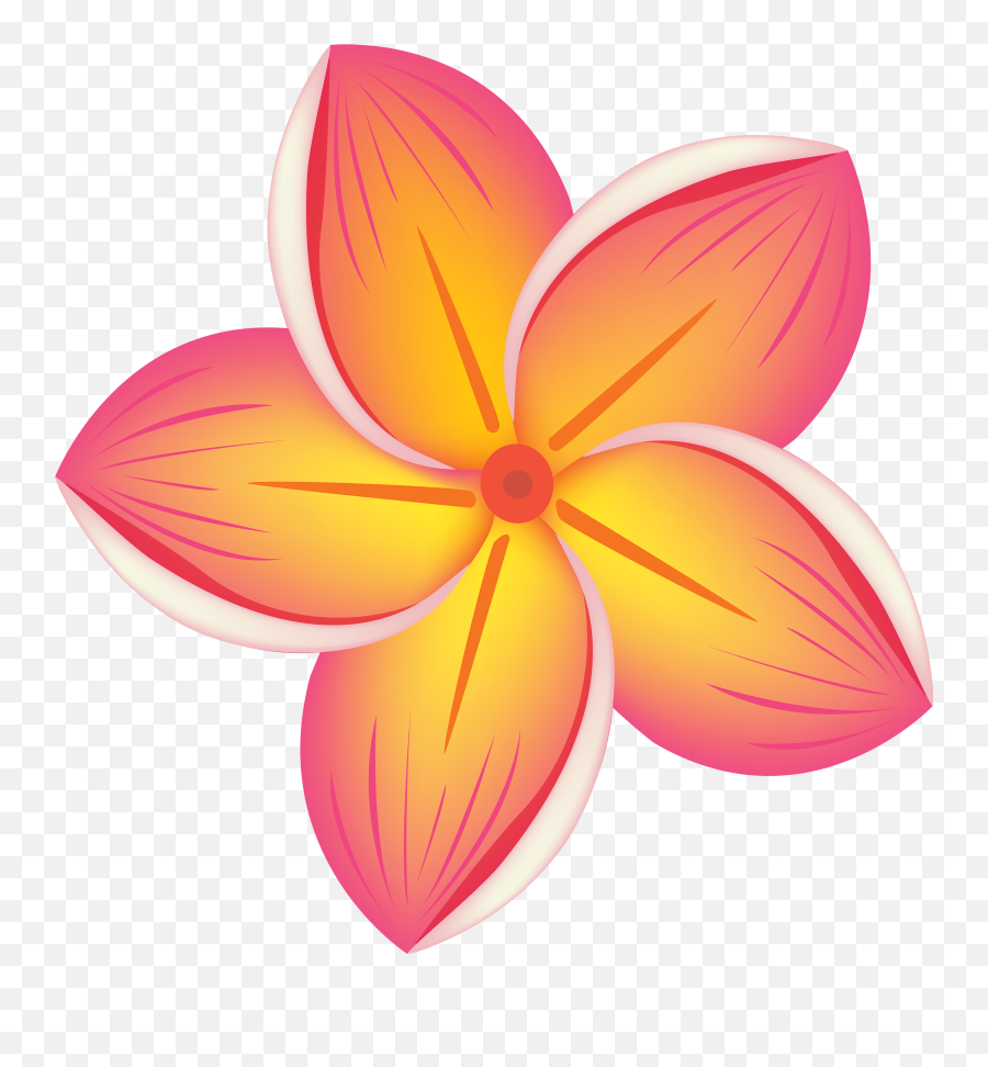 Tropical Flower Clipart - Flower Clipart Png Emoji,Flower Clipart