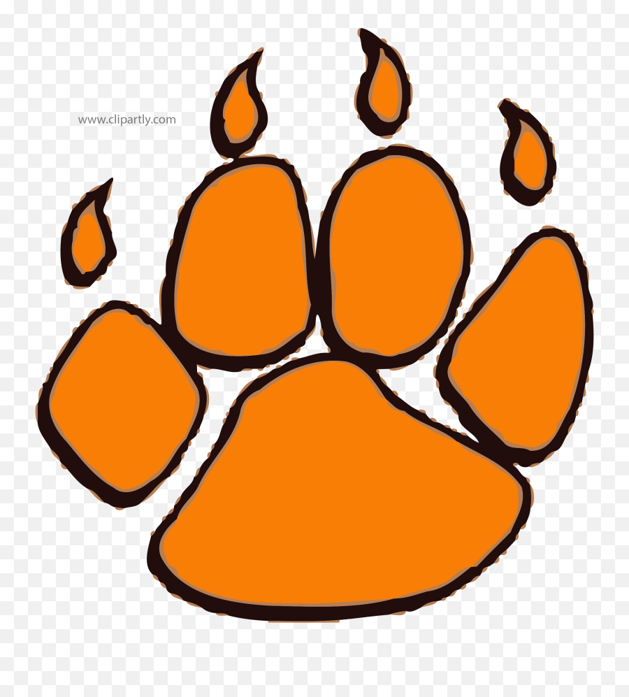 Paw Tigger Footprint Clipart Png Image Download - Tiger Paw Clip Art Tiger Paws Emoji,Footprint Clipart