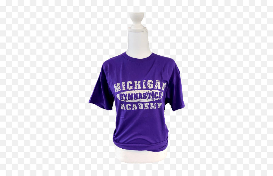 Michigan Academy Of Gymnastics Distressed Logo Classic T - Shirt Short Sleeve Emoji,Tshirt Logo