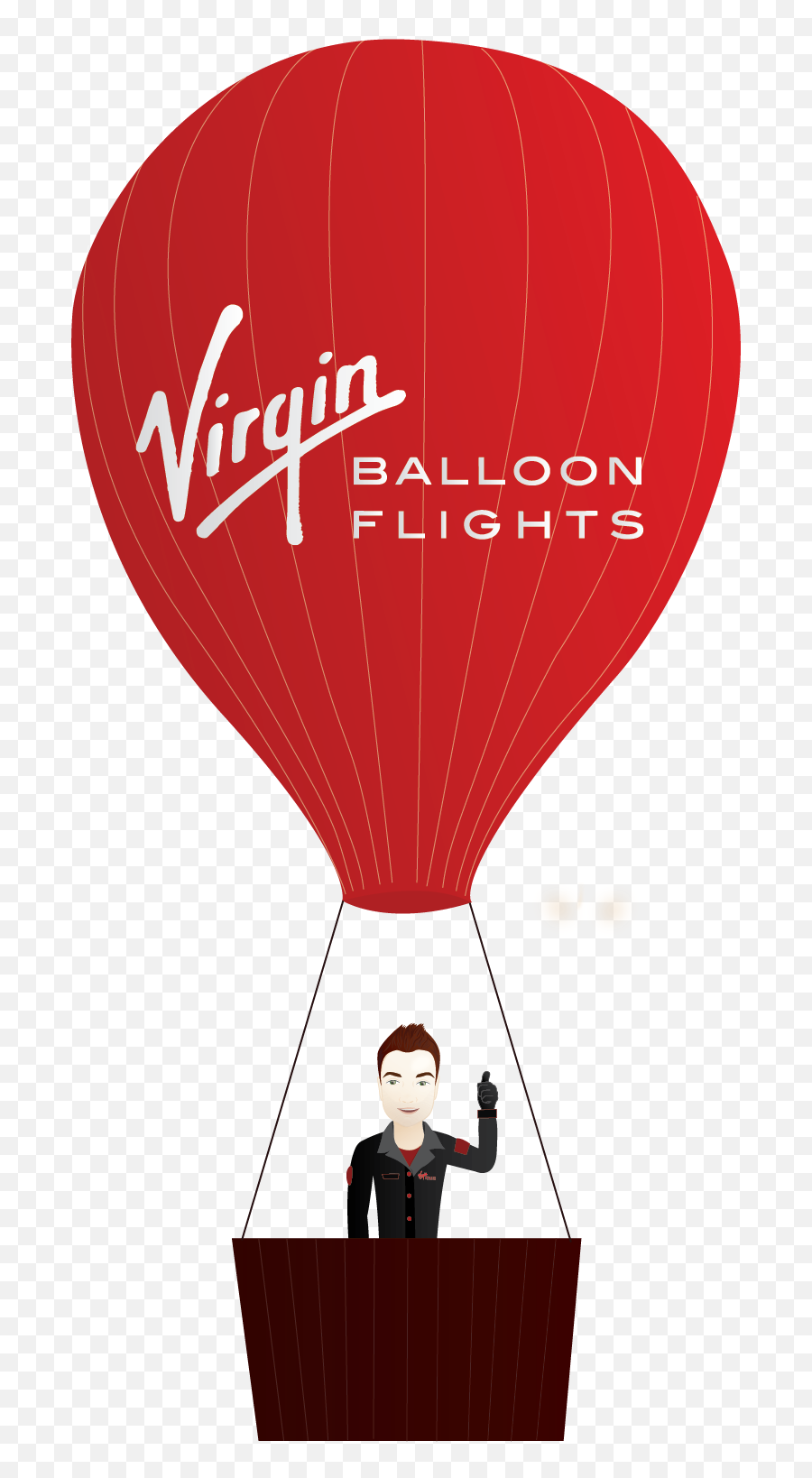 Download Hd Hot Air Balloon Clipart Pilot - Virgin Balloon Hot Air Ballooning Emoji,Pilot Clipart