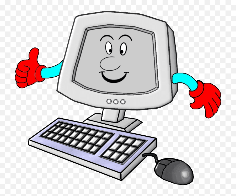 Gaming Computer Clipart Free - Clipart World Computer Cartoon Clipart Emoji,Computer Screen Clipart