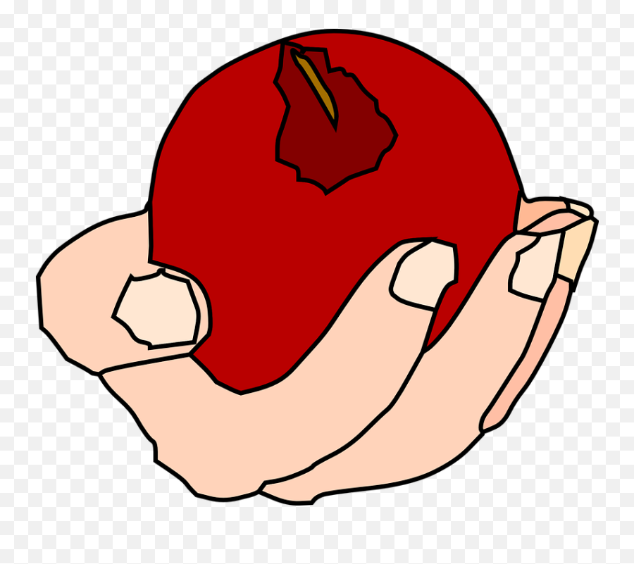 Hand Holding Fruuit Transparent - Holding Art Hand Png Emoji,Red Apple Clipart