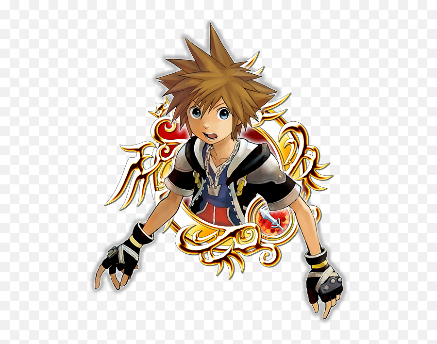 Download Hd Kingdom Hearts - Kingdom Hearts Sora Artwork Kingdom Hearts Key Art Emoji,Sora Transparent