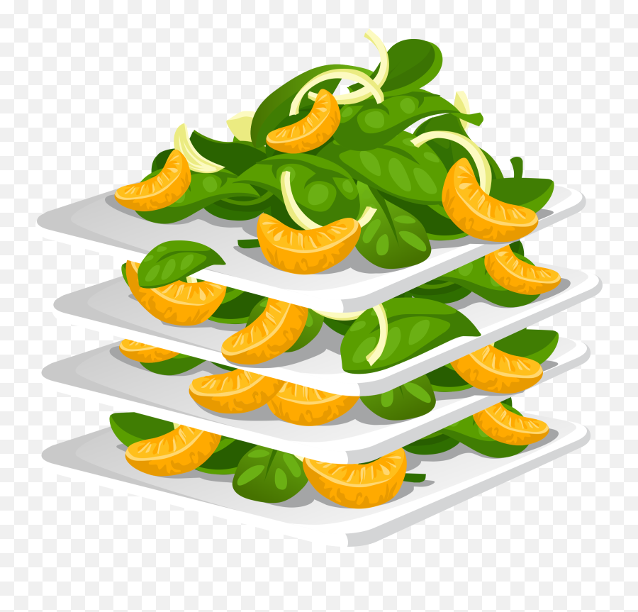 Spinach Salads Stacked Up Clipart - Salad Emoji,Salad Clipart