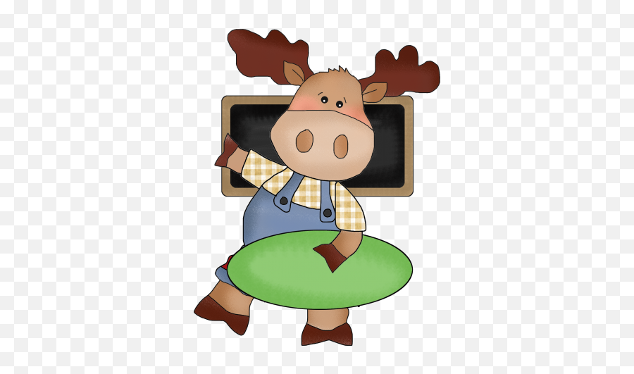 Moose - Moose Going To School Clipart Emoji,Moose Clipart