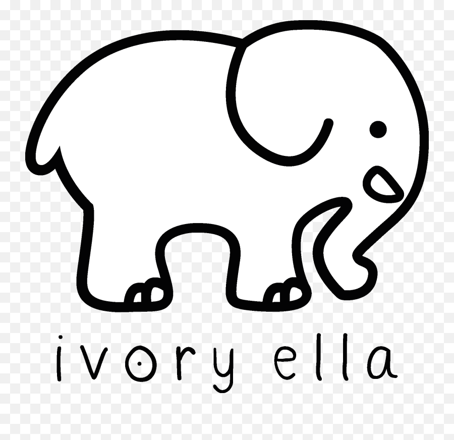 Ivory Ella Stickers Ivory Ella - White Ivory Ella Logo Emoji,Elephant Logo