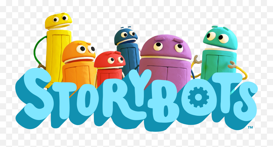 Storybots Logo With Characters Pnglib U2013 Free Png Library Emoji,Teletubbies Logo