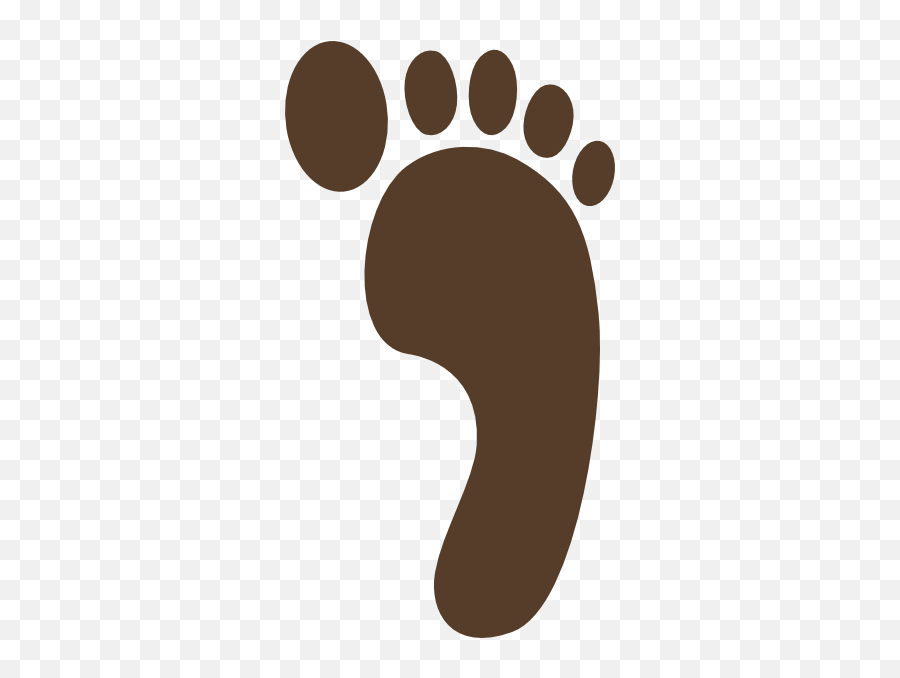 Brown Footprint Clip Art At Clkercom - Vector Clip Art Emoji,Foot Print Clipart