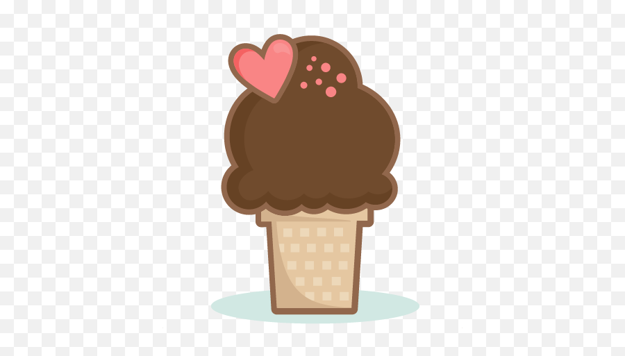 Valentine Ice Cream Cone Scrapbook Cuts - Curry Bondy Emoji,Ice Cream Cone Clipart