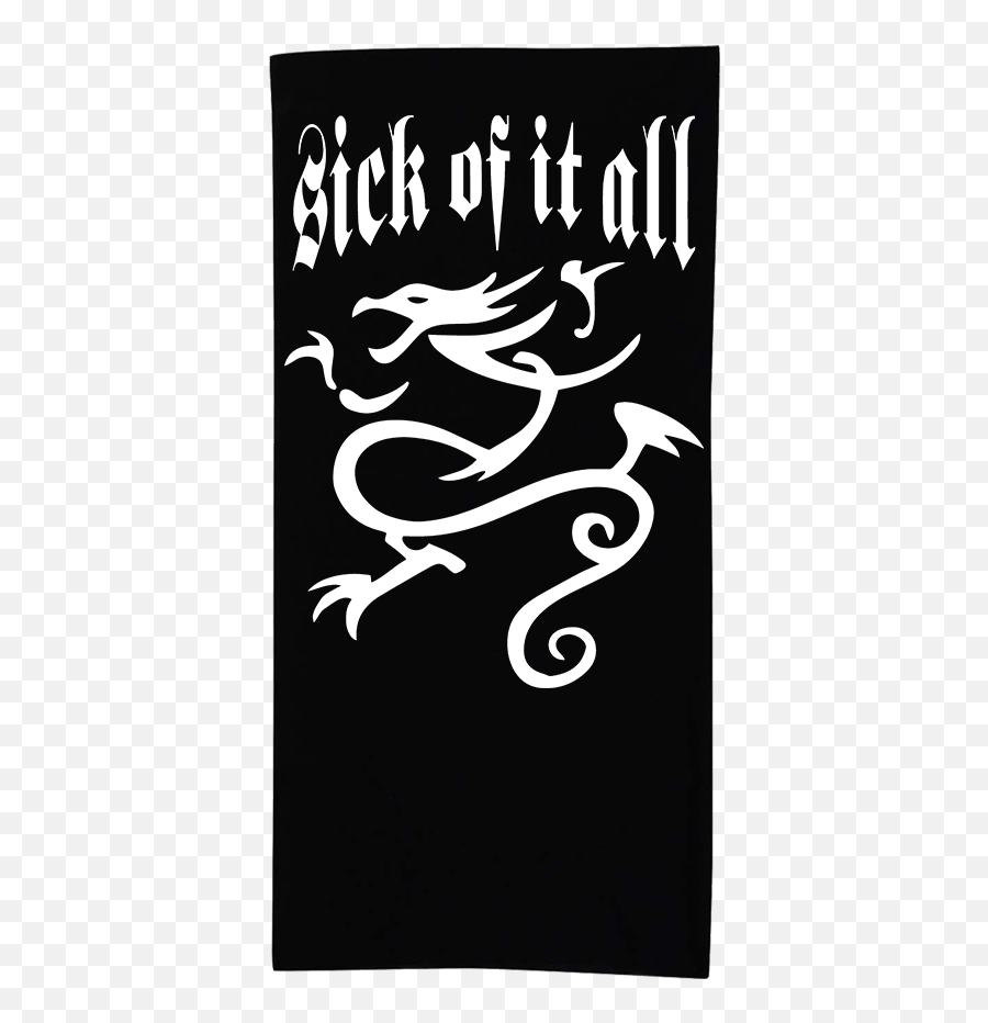 Sick Of It All Dragon Logo Neck Gaiter - Automotive Decal Emoji,Dragon Logo