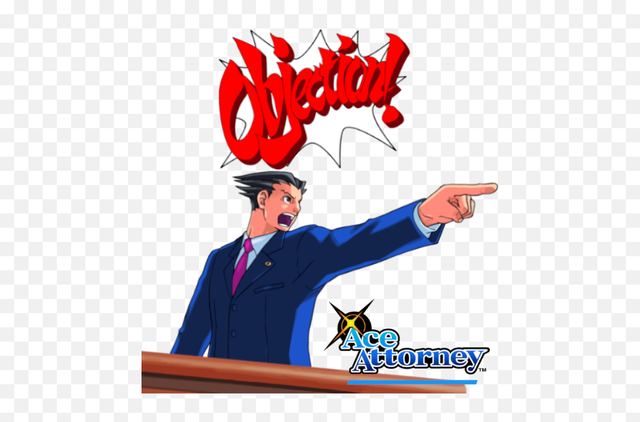 Ace Attorney Angry Clipart Transparent - Ace Attorney Objection Sticker Emoji,Angry Clipart