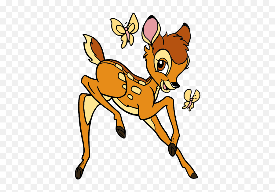 Download Bambi Clip Art - Bambi With Butterfly Clipart Png Bambi No Background Emoji,Bambi Png