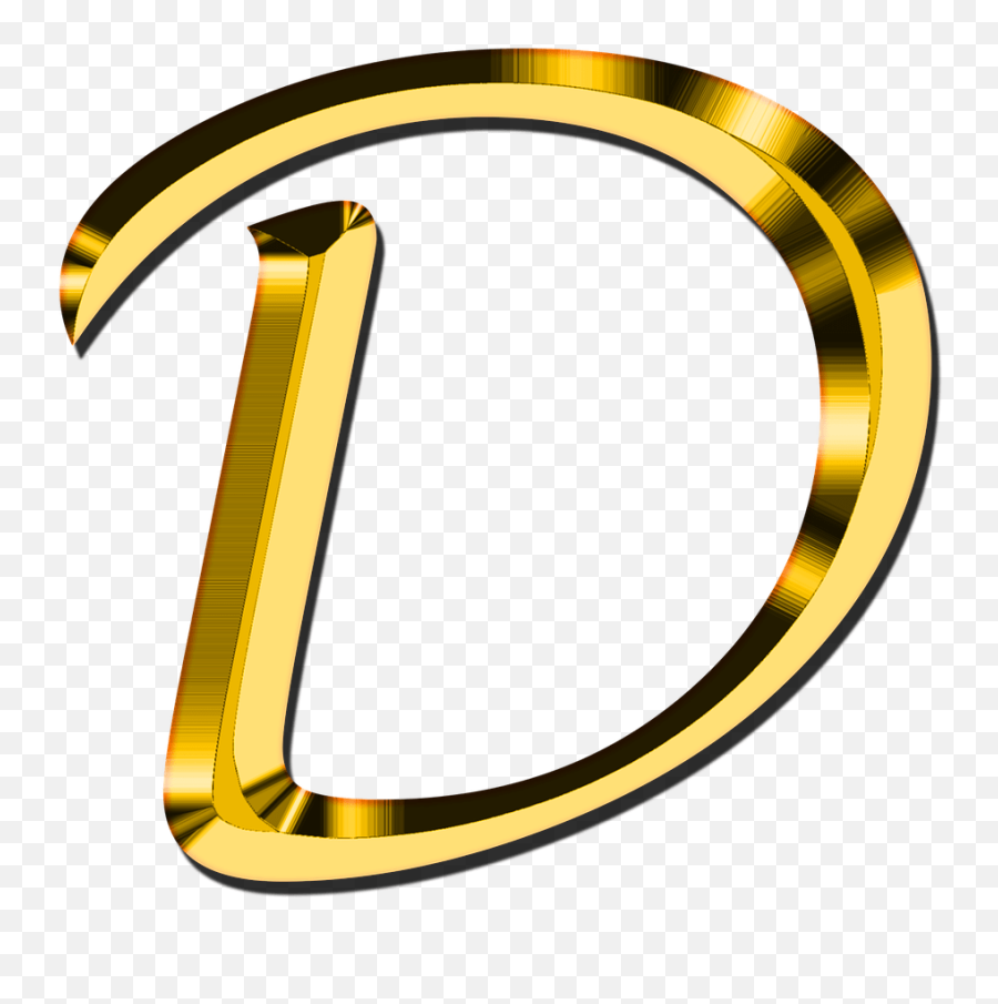 Capital Letter D Transparent Png - Transparent Gold Letter D Png Emoji,D&d Png
