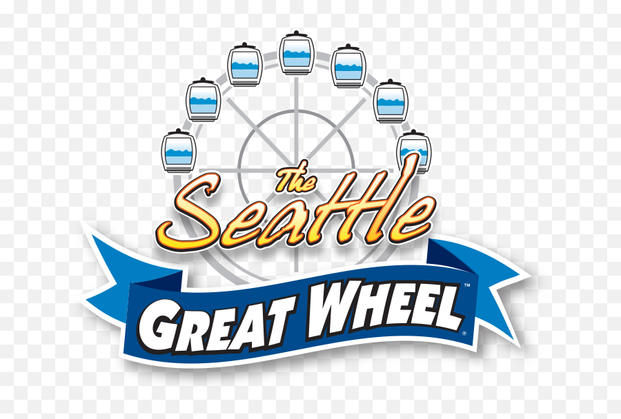 Seattle Ferris Wheel At Pier 57 - Seattle Great Wheel Logo Emoji,Space Needle Logo