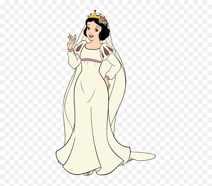 White Cinderella Wedding Dress - Novocomtop Clipart Disney Aurora And Phillip Emoji,Wedding Dress Clipart