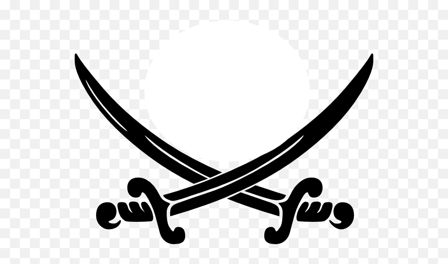 Crossed Flag Clipart Of Sword - Pirate Cross Sword Png Emoji,Pirate Flag Clipart