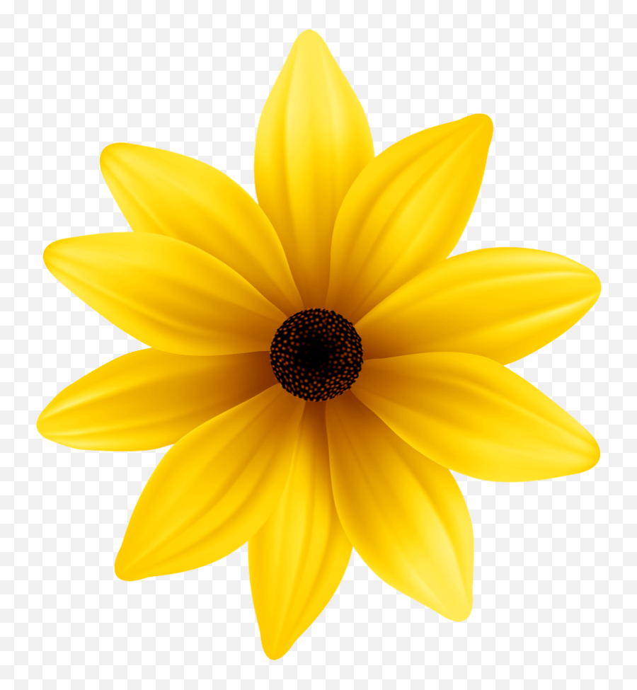 Flower Yellow Blue Clip Art - Yellow Flower Png Emoji,Yellow Flower Transparent