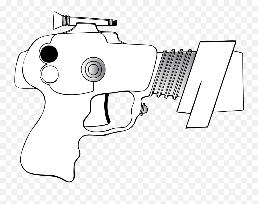 Clip Art Ray Gun Black White Line Emoji,Gun Clipart Black And White