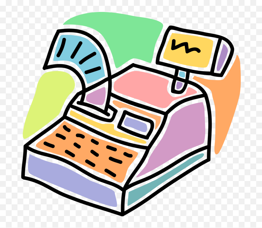 Vector Illustration Of Retail Sales Cash Register Clipart Emoji,Cash Register Png
