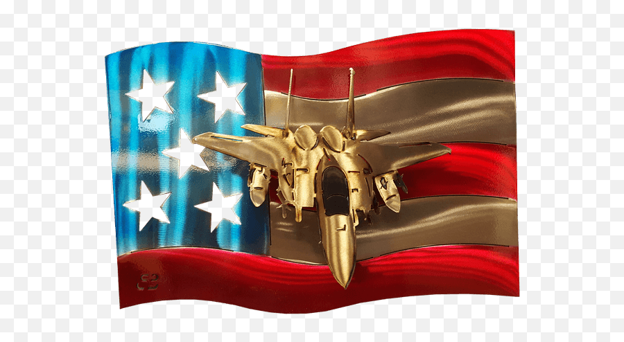 Steel Us Flag With Custom Offset Front Design Badges America Emoji,U.s.flag Png