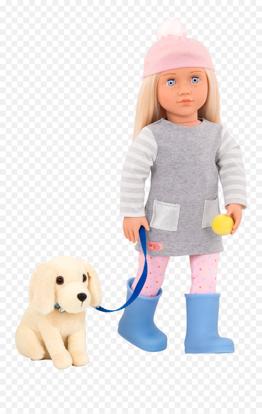 Meagan And Pet Dog 18 - Inch Doll And Pet Our Generation Emoji,People Walking Dog Png