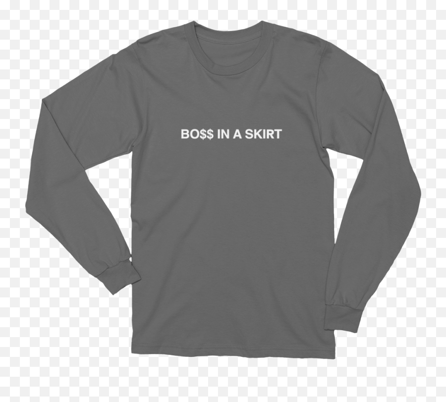 Boss In A Skirt Long Sleeve T - Shirt U2014 Maura Chanz Emoji,Maura Transparent