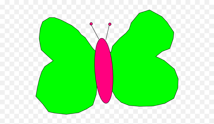 Lime Green And Pink Butterfly Clip Art At Clkercom - Vector Emoji,Pink Butterfly Png