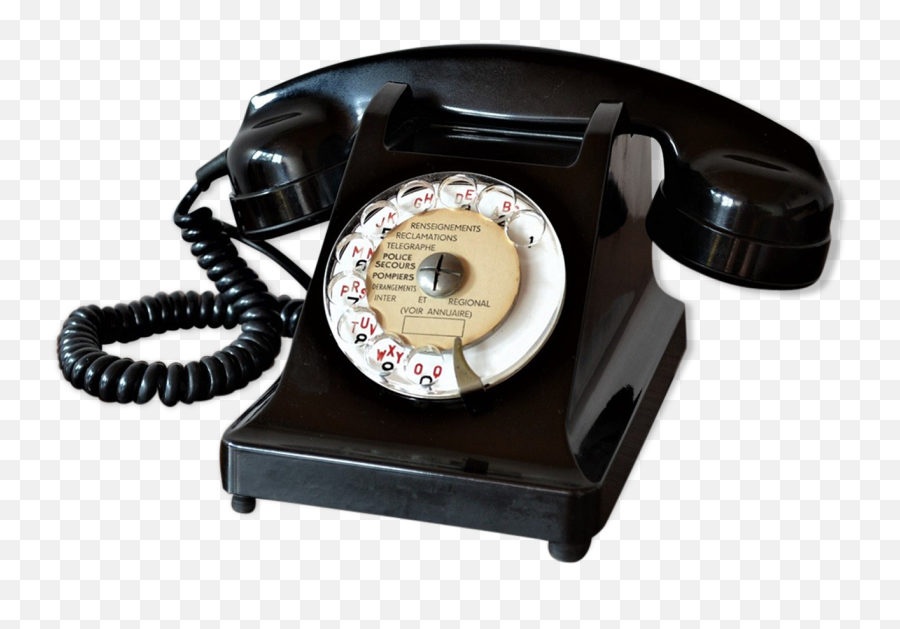 Download Old Phone Ptt Vintage 60u0027s Bakelite - Corded Phone Emoji,Telephone Transparent